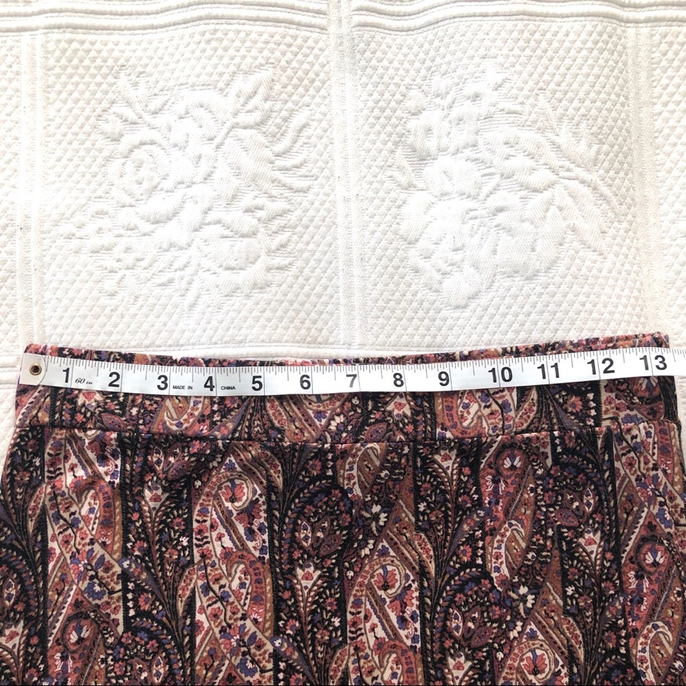 American Eagle Maxi Skirt Brown Paisley Comfortable Stretchy Soft Small - Picture 7 of 8